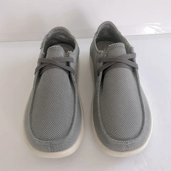 SANUK Grey Loafers with Breathable Mesh Shaka Lite Slip On Summer Shoes Size 9 - Picture 6 of 8